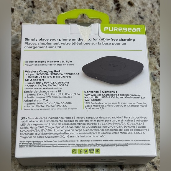NEW Puregear Fast Wireless Charging Pad - Picture 2 of 5